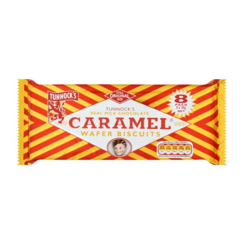 Tunnocks Caramel Wafer Biscuits 8pk