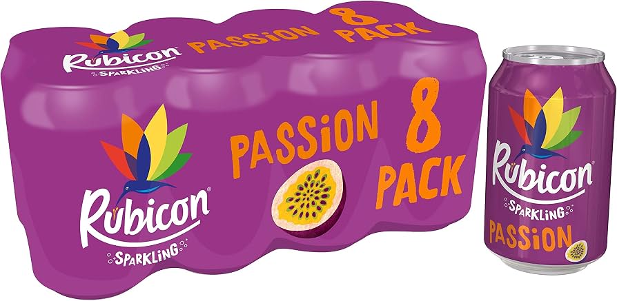 BULK DEAL - 8 x Rubicon Sparkling Passion 330ml