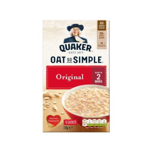Quaker Oat So Simple Original Sachets 10X27G