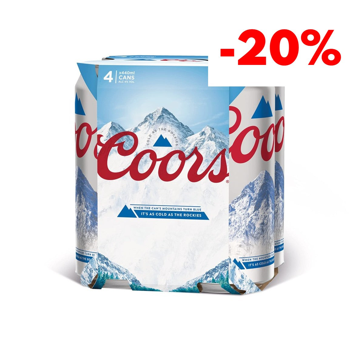 Coors 4 x 500ml 4%