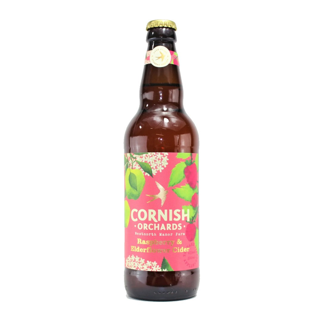Cornish Orchards Raspberry & Elderflower Cider 4% 500ml