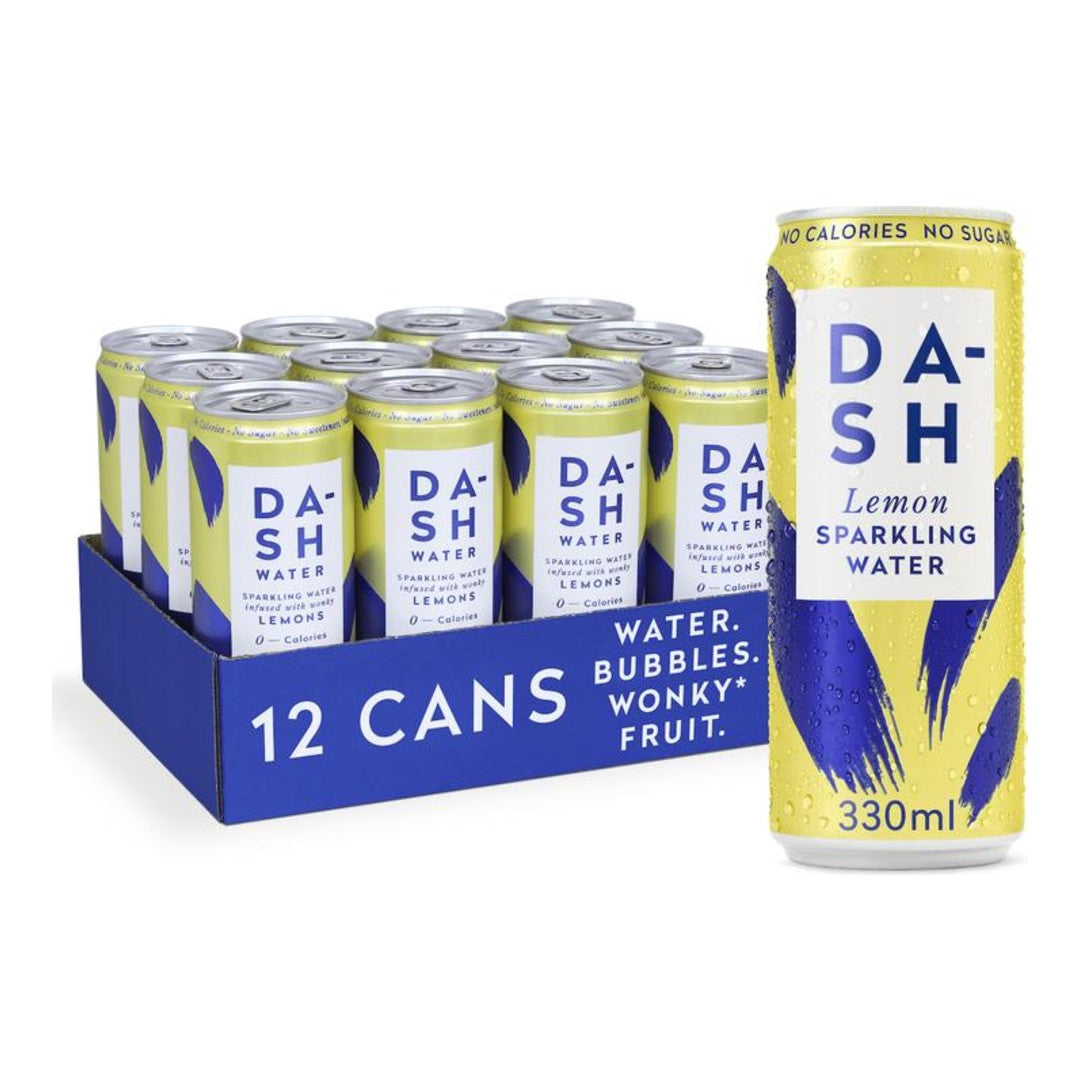 Dash Lemon Sparkling Water 330ml x 12