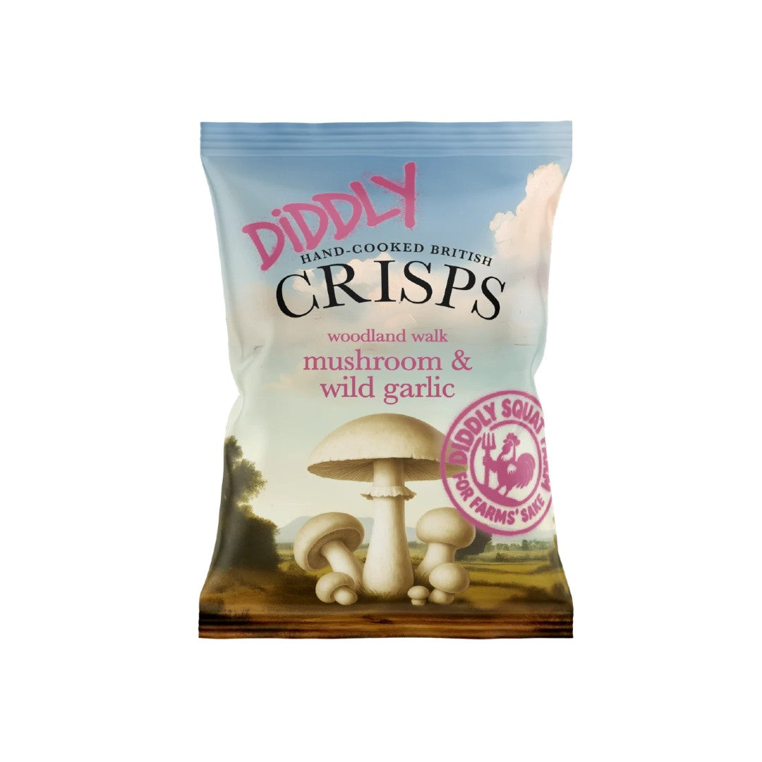 Diddly Squat Farm Mushroom & Wild Garlic Hand-Cooked British Crisps 40g