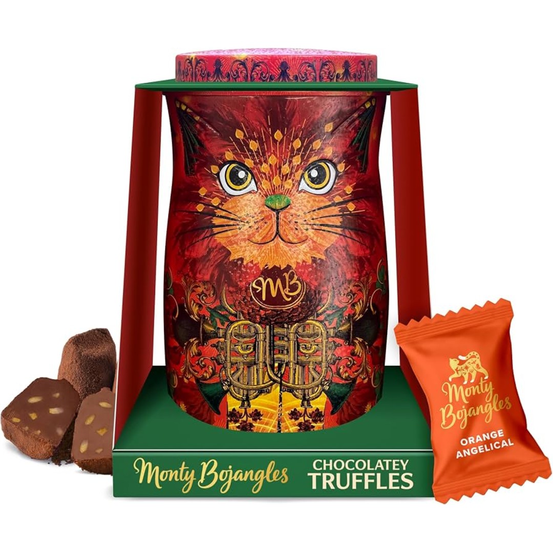 Monty Bojangles Fire Cat Tin Filled with Cocoa Dusted Chocolate Truffles135g