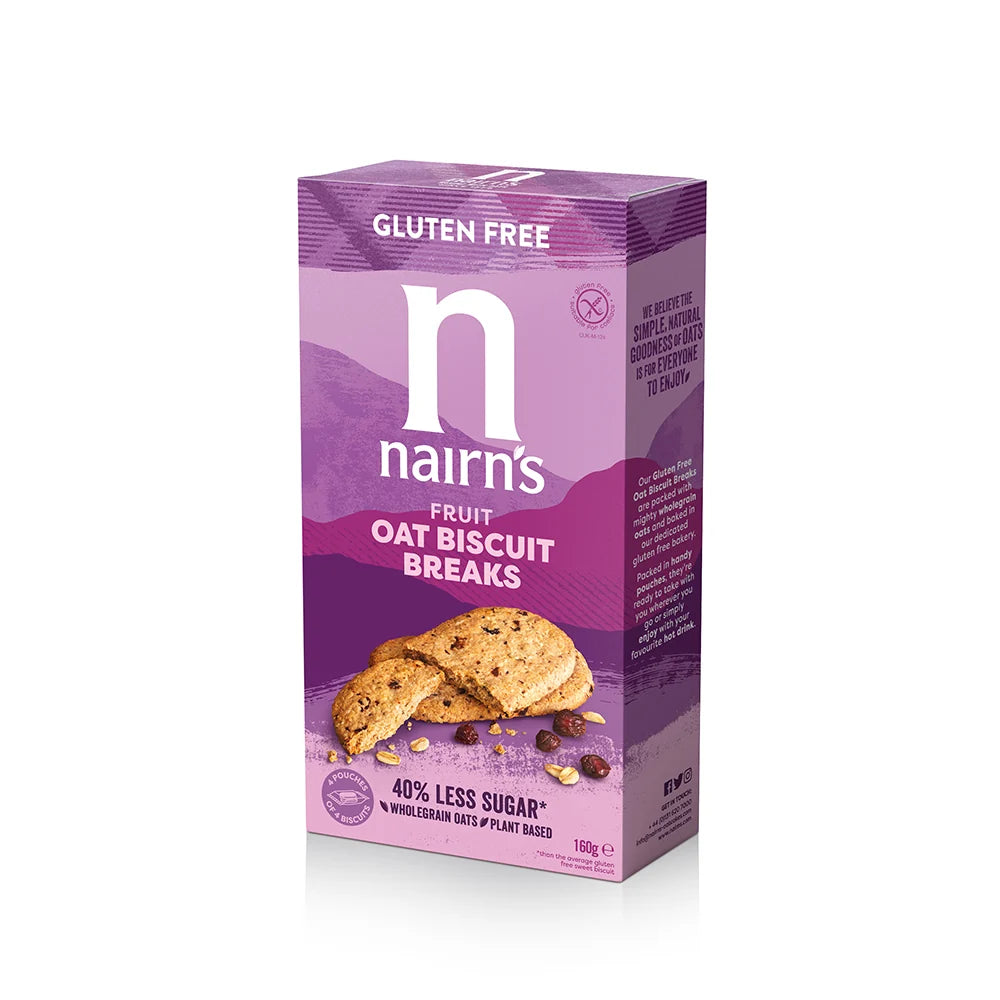 Nairn's Gluten Free Biscuit Break Oat & Fruit 160g
