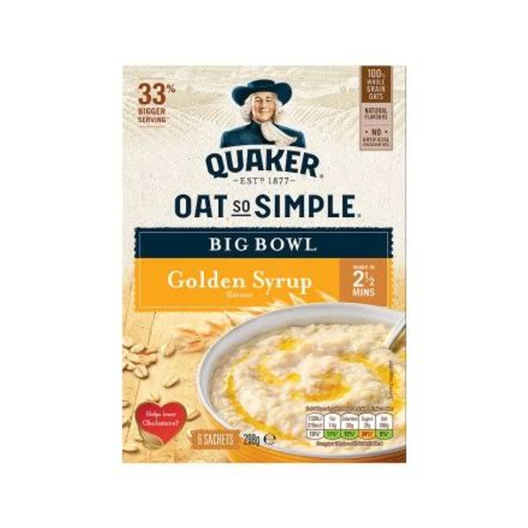 Quaker Oat So Simple Big Bowl Golden Syr 6x49.6g