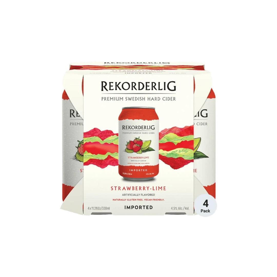 Rekorderlig Strawberry & Lime Cider 3.4% 4 x 330ml cans