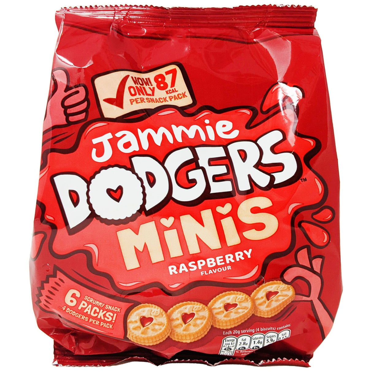 Burtons Jammie Dodgers Minis Raspberry Flavour 6x20g 120g