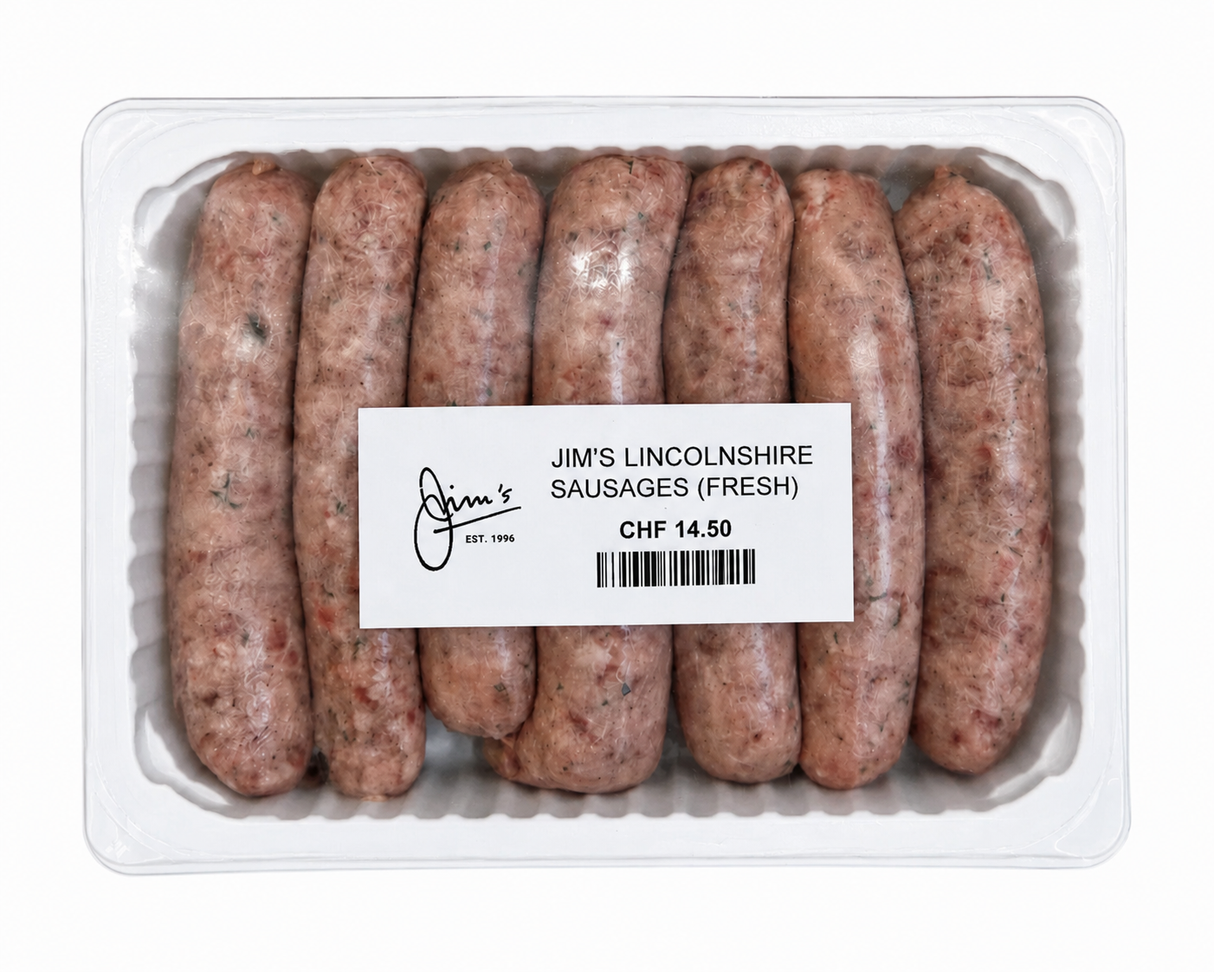 Jim's Lincolnshire Sausages 410g Avg (fresh)