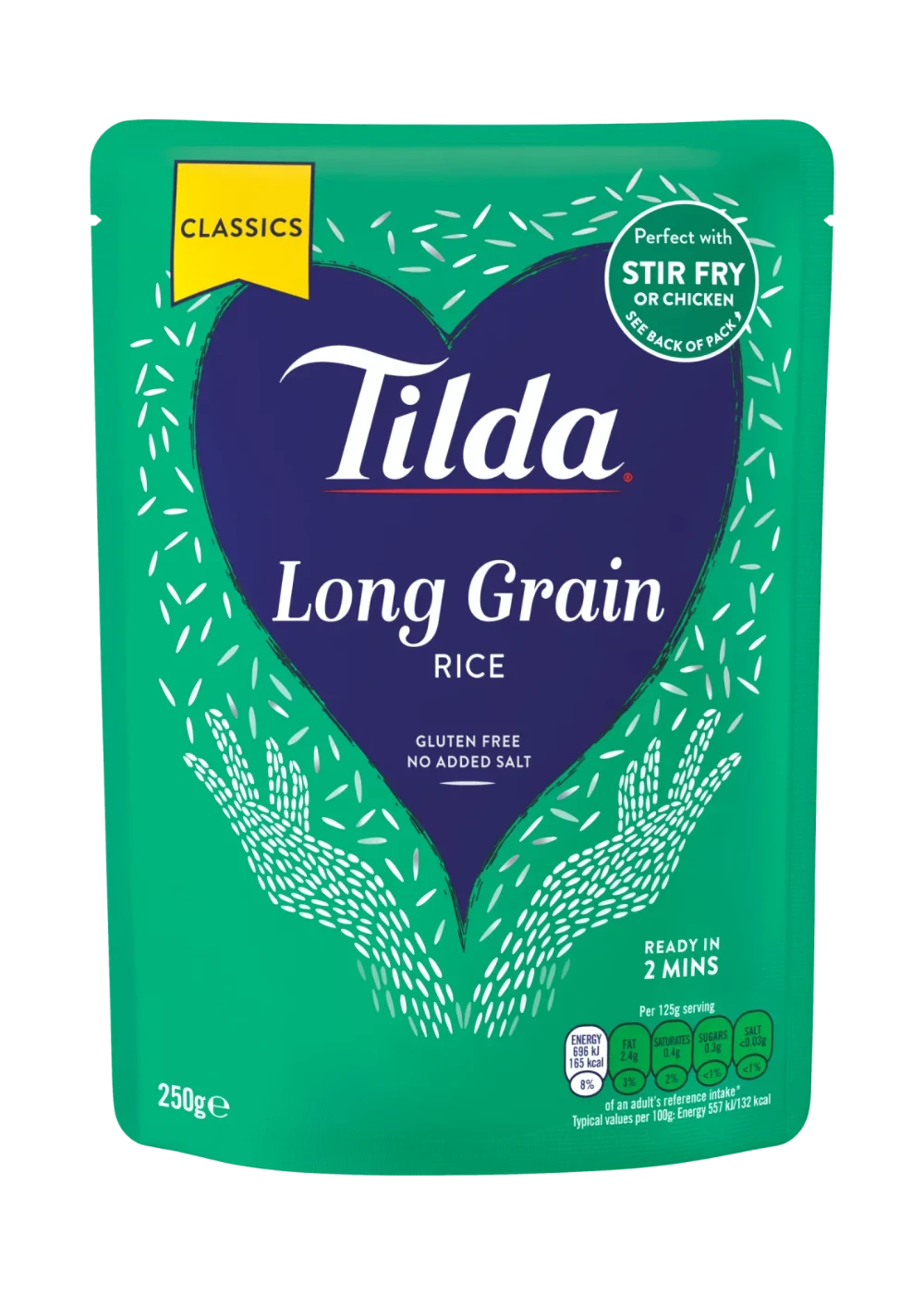 Tilda Steamed Long Grain Rice 250g