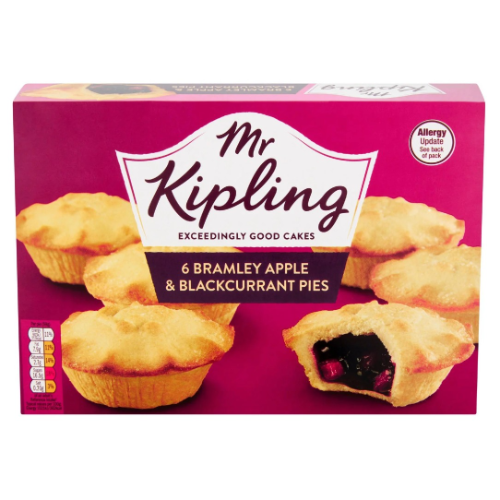Mr Kipling 6 Bramley Apple & Blackcurrant Pies