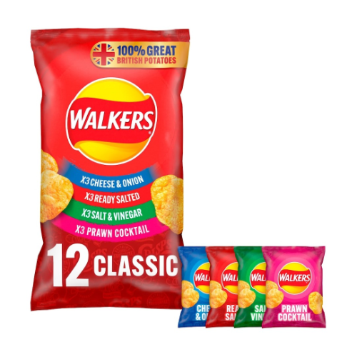 Walkers Classic Variety Crisps 12 x 25g Bags