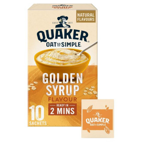 Quaker Oat So Simple Golden Syrup 10 Sachets