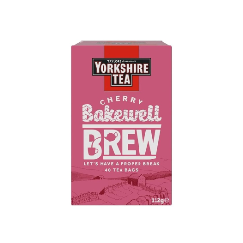 Taylors Yorkshire Tea Cherry Bakewell Brew 40 Tea Bags