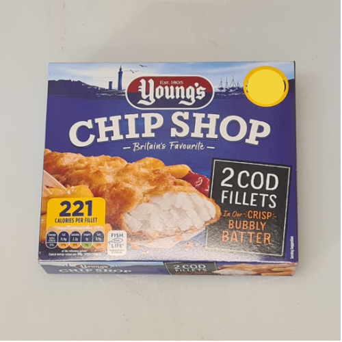 Youngs Chip Shop Cod Filets in Crispy Batter x 2