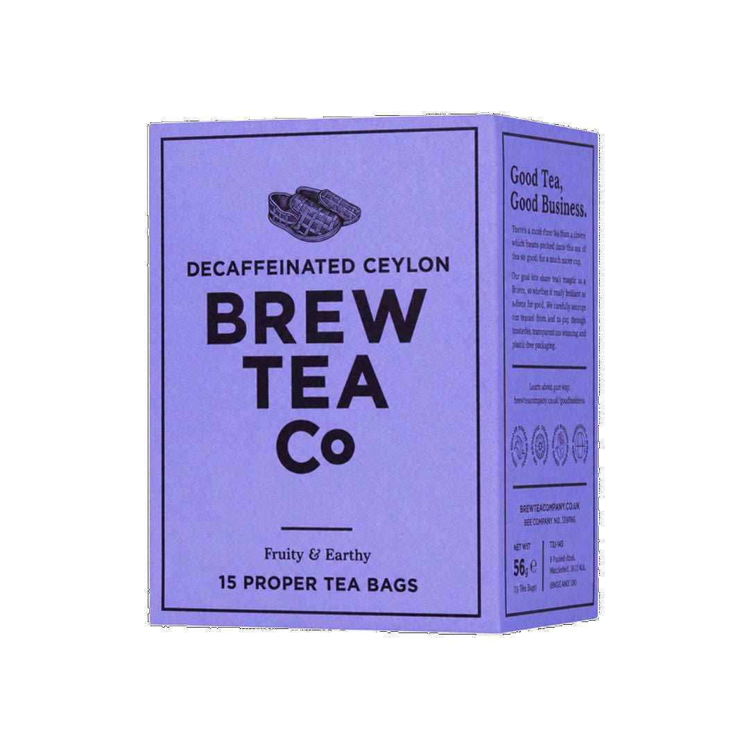 Brew Tea Co Decaffinated Ceylon Tea Bags 15 Bags 75g