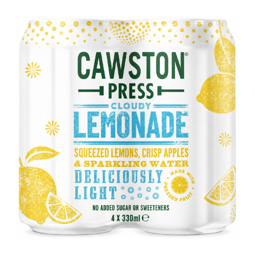 Cawston Press Sparkling Cloudy Lemonade 4 x 330ml