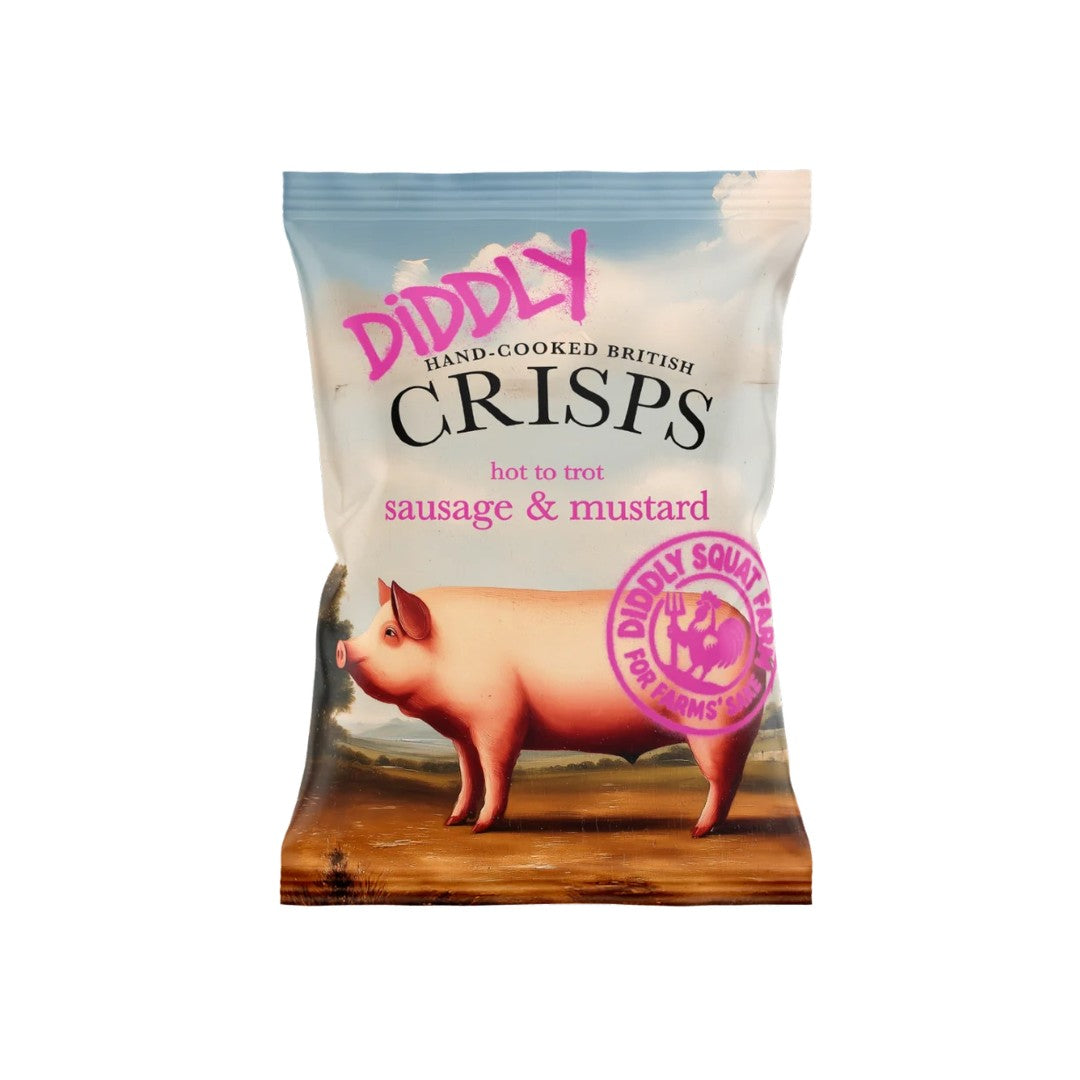 Diddly Squat Farm Sausage & Mustard Hand-Cooked British Crisps 40g