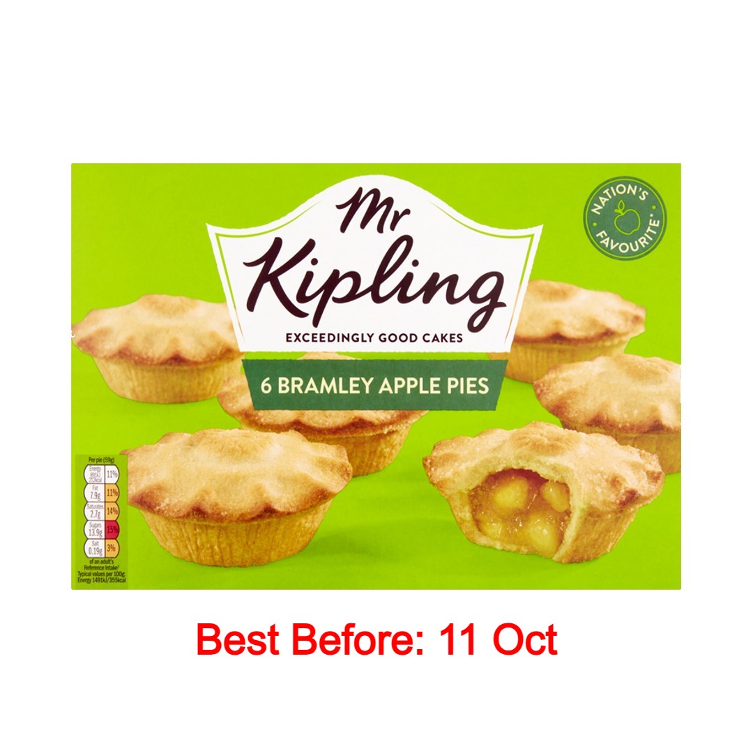 Mr Kipling Bramley Apple Pies x 6