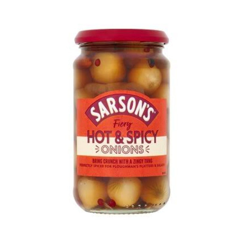 Sarsons Hot & Spicy Silverskin Onions 460g