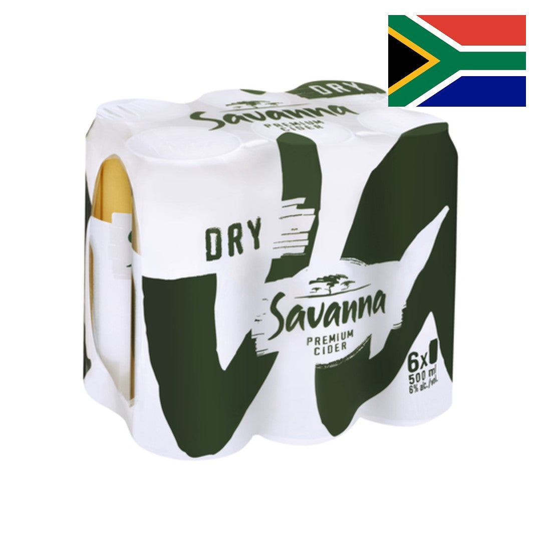 Savanna Dry Cider 6% 6 x 500ml cans