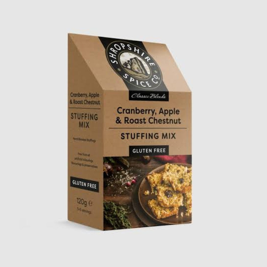 Shropshire Spice Gluten Free Cranberry, Apple & Roast Chestnut Stuffing Mix 120g