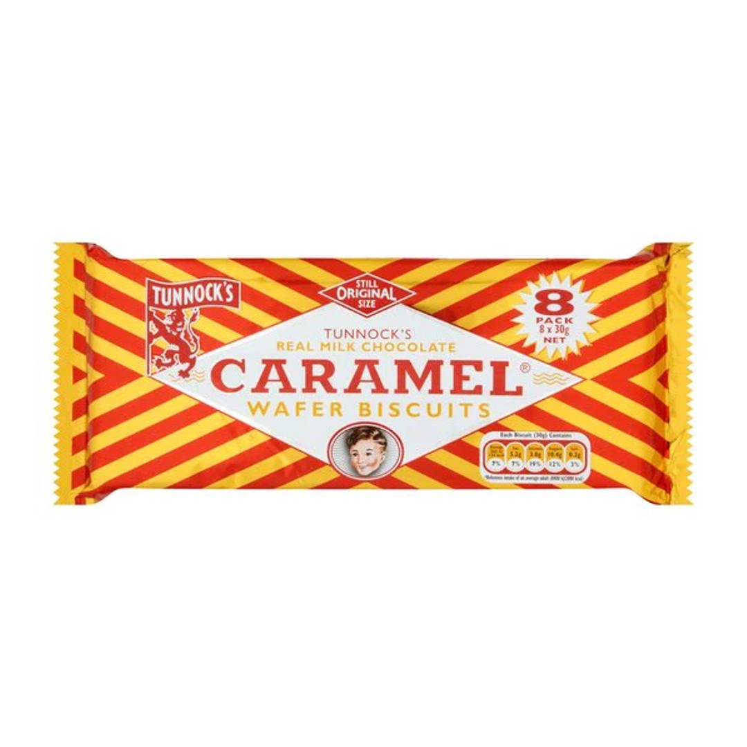 Tunnocks Caramel Wafer Biscuits 8pk