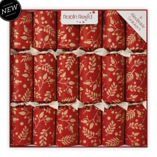 Robin Reed "Paprika Floral" 6 x 14" Christmas Crackers (82513)