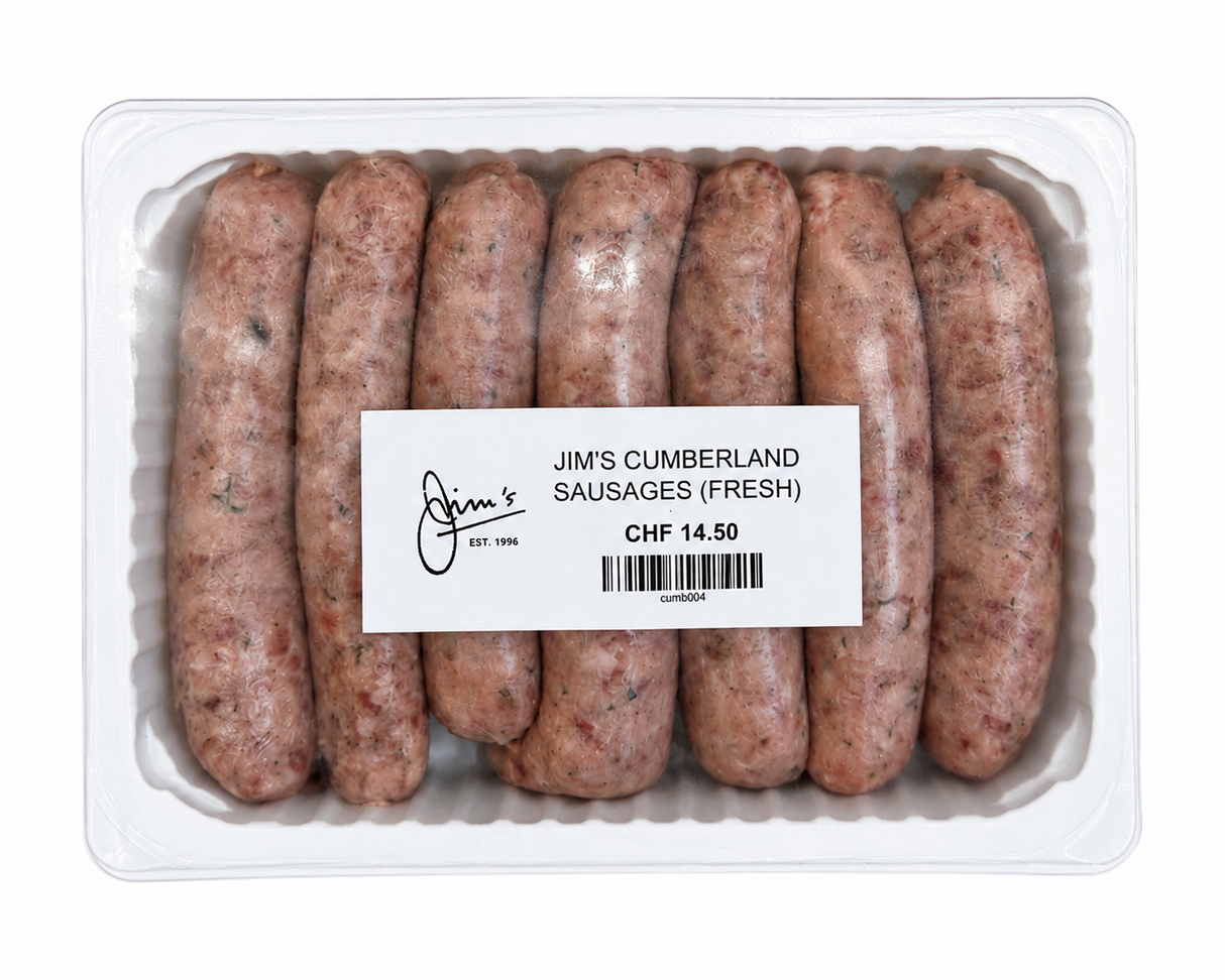 Jim's Cumberland Sausages 410g Avg (fresh)