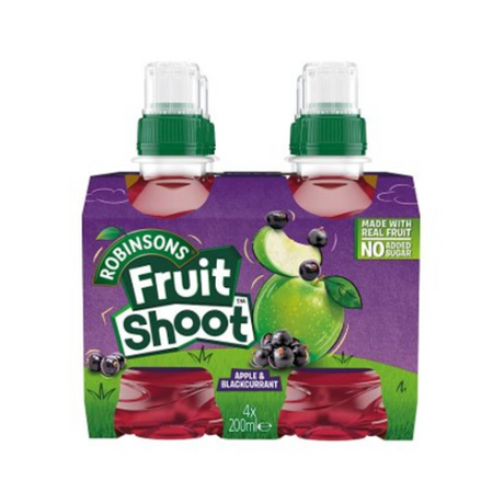 Robinsons Fruit Shot - Apl/Blk 4x200ml