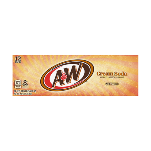 A&W Root Beer Cream Soda 12 x 355ml