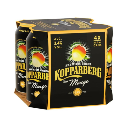 Kopparberg Mango Cider 3.4% 4 x 330ml cans