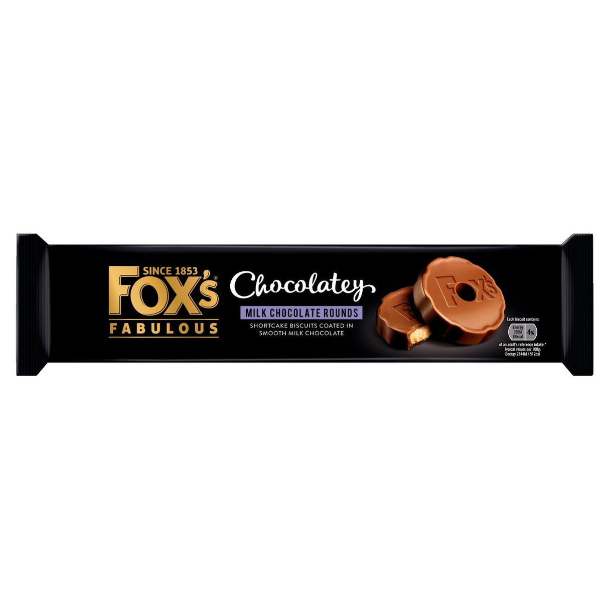 Foxs Chocolatey Shortcake Rounds 130g