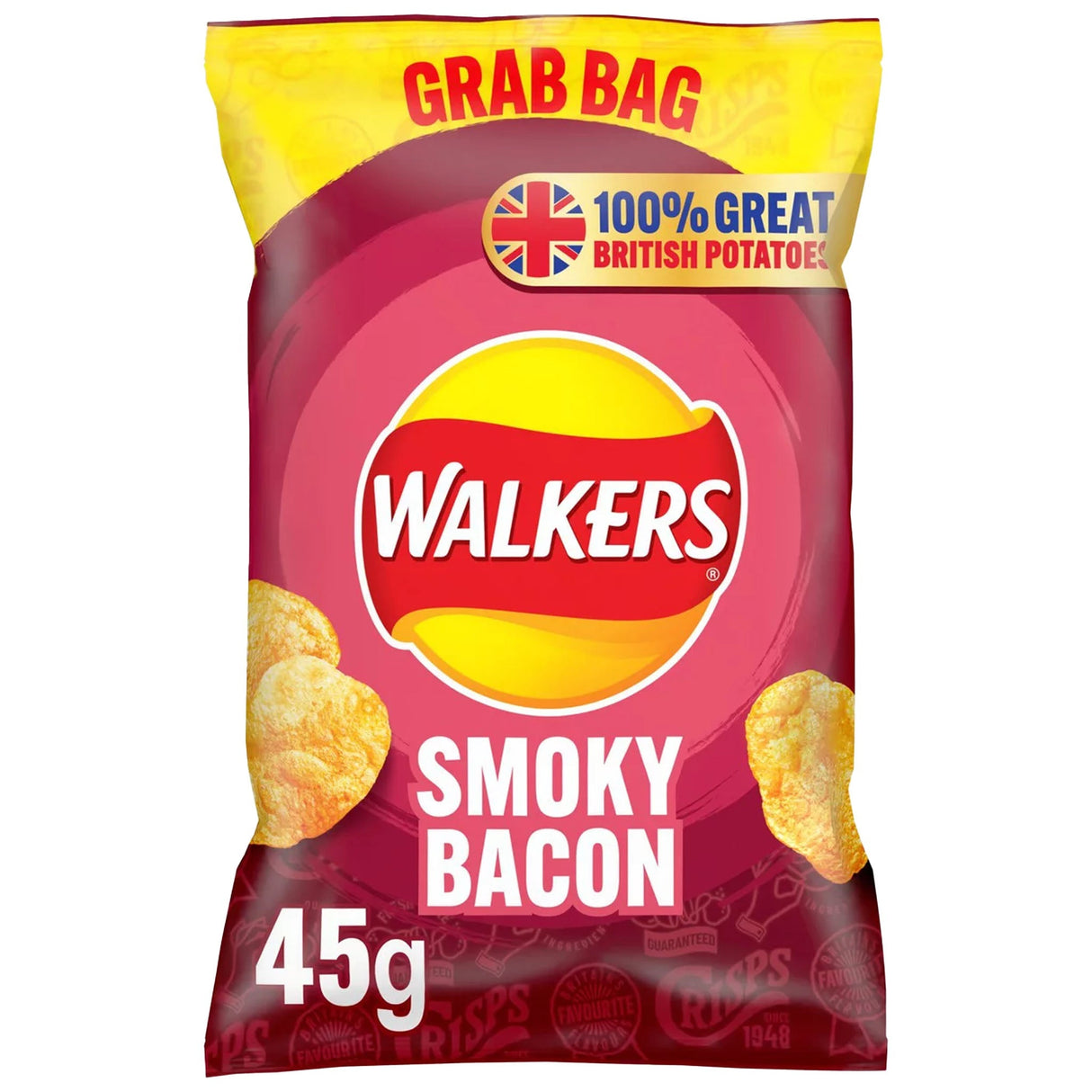 Walkers Smokey Bacon Grab Bag 45g